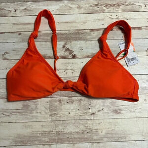 Gianni Bini Bikini Top Size Large Swim Suit Orange Beach Pool NWT
